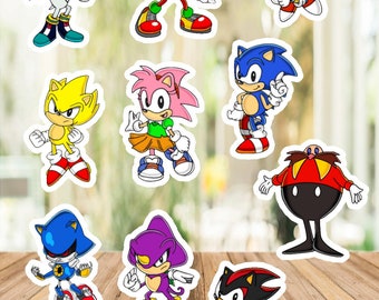 Instant download Sonic cupcake topper Digital file
