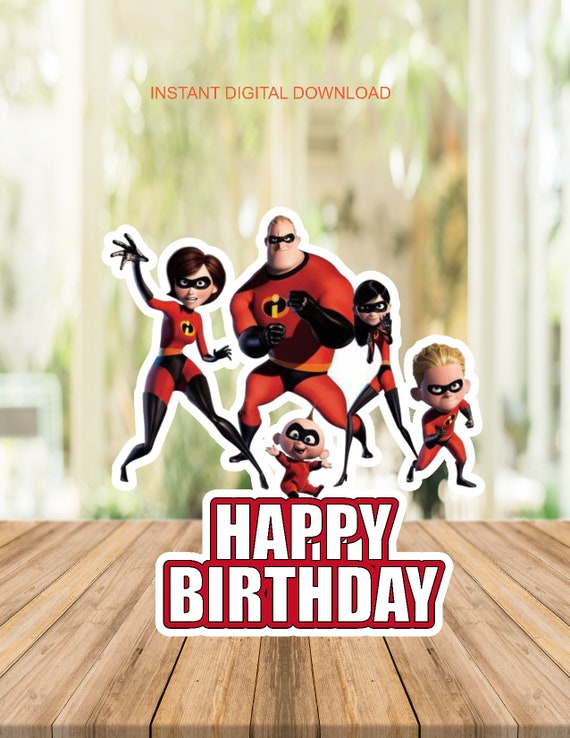 Cutout Incredibles Baby Shower Theme Baby Shower Blue Theme - Main Image