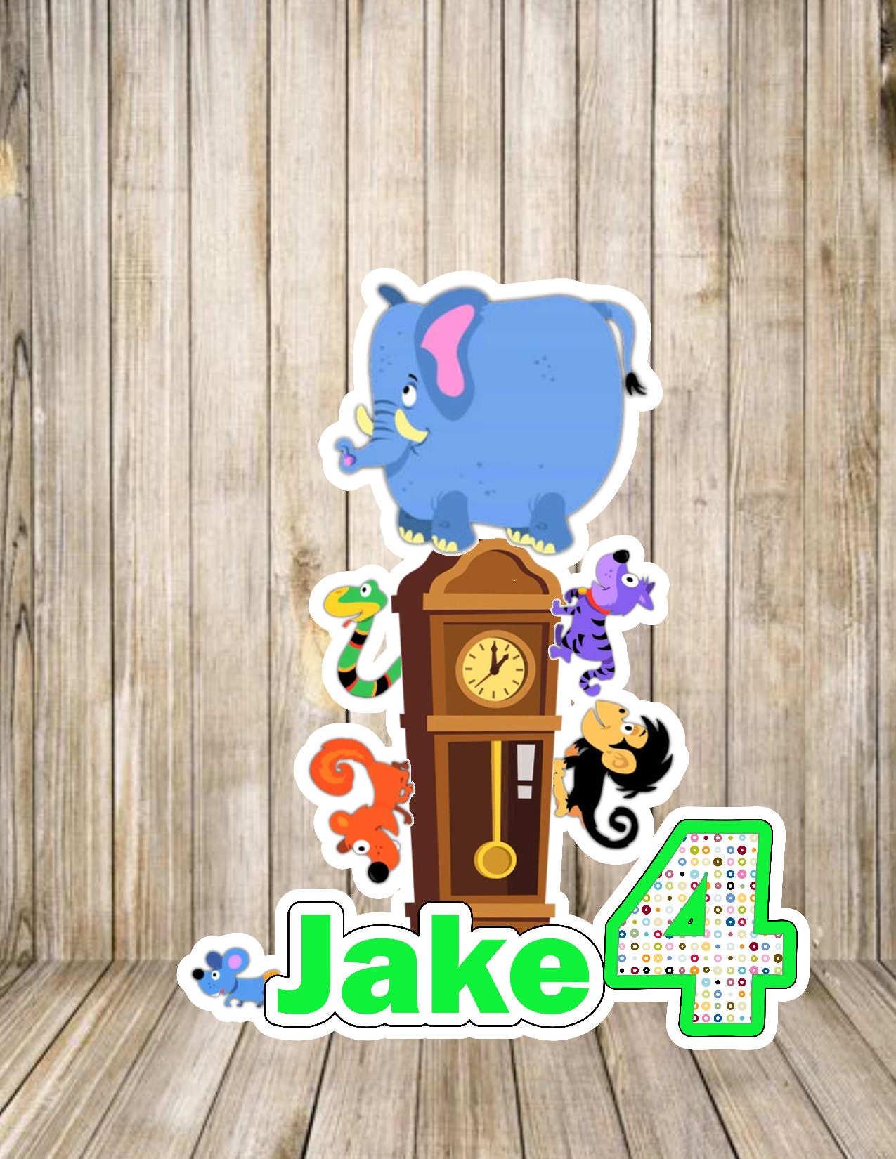 Custom Hickory Dickory Dock Super Simple Song Cake Topper - Etsy