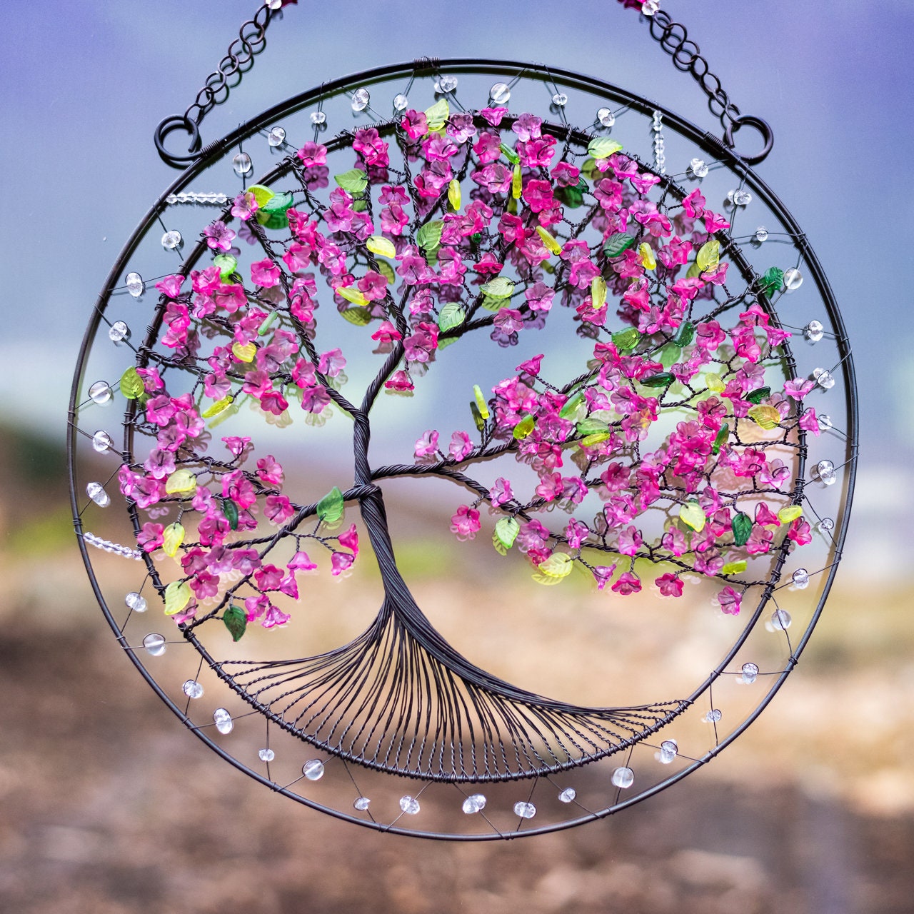 Blue Tree of Life Wire Wall Art Tree of Life Wall Hanging Etsy