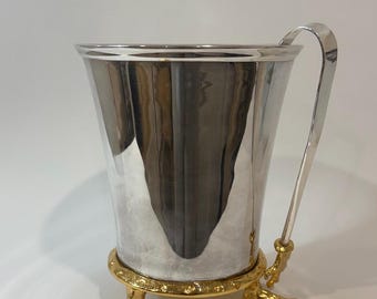 Michael Aram Ice Bucket With Feet And Hand Tongs