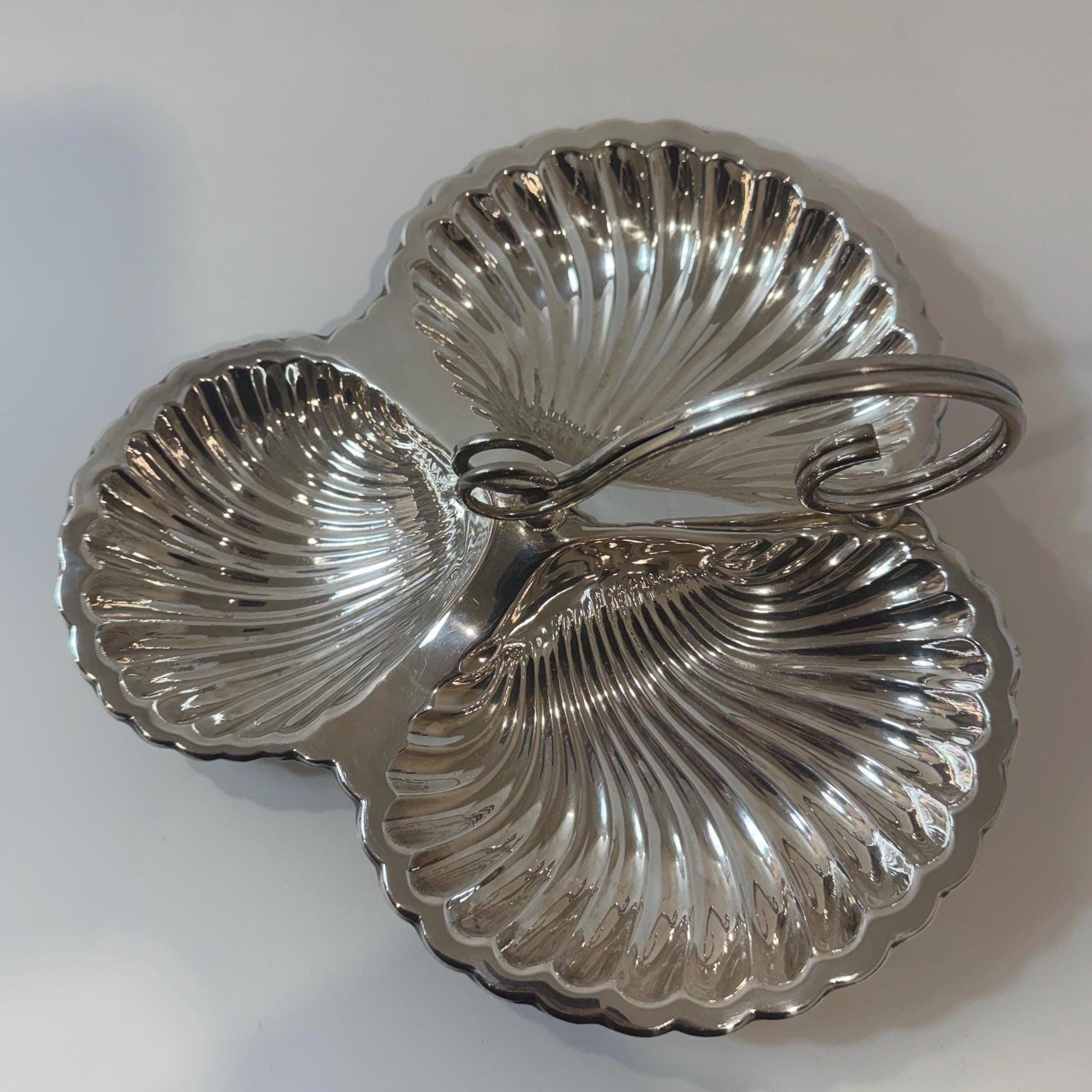 Mappin&Webb シルバープレート　コンポティエ／ボンボンディッシュ 英国の美しいアンティークシルバープレートの器、バスケット型の