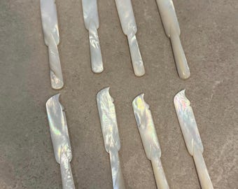 Set of 8 Genuine Mother of Pearl Butter Knives - Pate Knifes