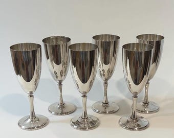 Silverplate Champagne Flutes (Set of 6)