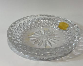 Val St Lambert Crystal Bowl | Retailed by Birks | 8” Round Mid-Century Belgian Crystal