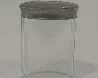 Vintage Oval Glass Vanity Jar