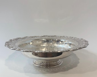 Vintage Silver Plated Pedestal Bowl
