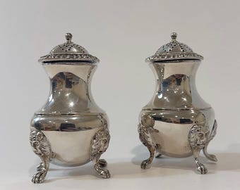 Vintage Ellis Bros Silver Plate Salt & Pepper Shakers Made in England