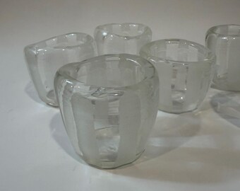 Vintage Art Glass Dessert Cups – Set of 6 | Modern Shot Glasses