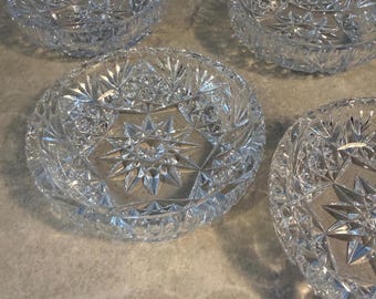 Vintage Cut Crystal Tidbit Dishes | Set of 8