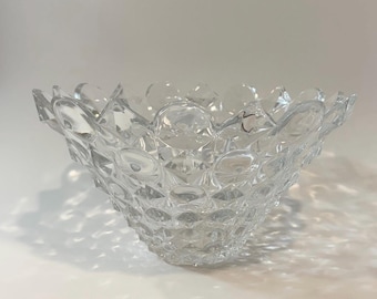 Studio Nova Japan Large Cut Glass Bowl Geometric Pattern