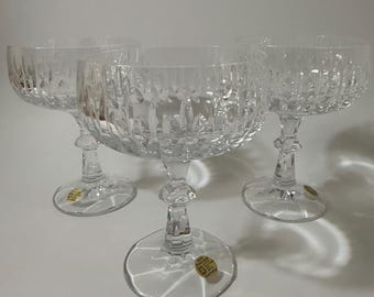 Vintage German Lead Crystal Champagne Coupes (Set of 8) – Echt Bleikristall