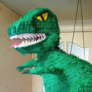 Dinosaur T-Rex pinata 3d dino pinata for boy Dino kids party decor Kids hit pinata Childs party Dinosaur photo prop T-Rex pinata party