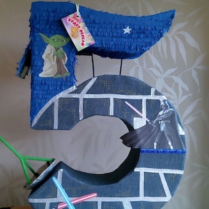 Number 5 Pinata: Outer Space Birthday Party Decor