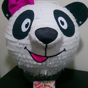 Panda pinata for b-day party Toddler pinata Panda party kids birthday decor Kids b-day party Chinese  themed table centerpiece decoration