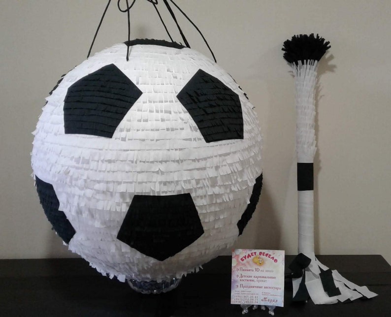 Soccer Ball Pinata for Boy, Football Game Party, Sports Birthday Decor