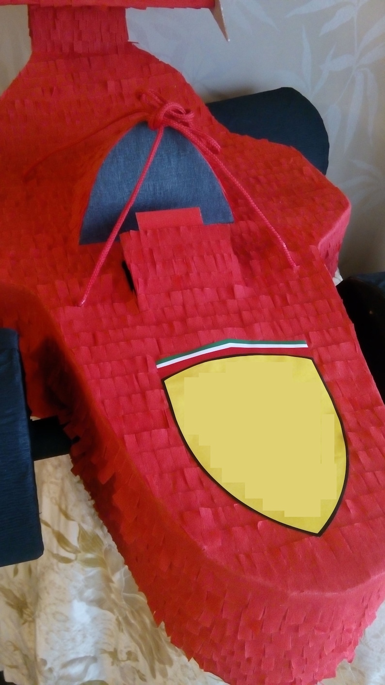 Race Car 3D Pinata for Boy Red Car Pinata Automotive Party Etsy