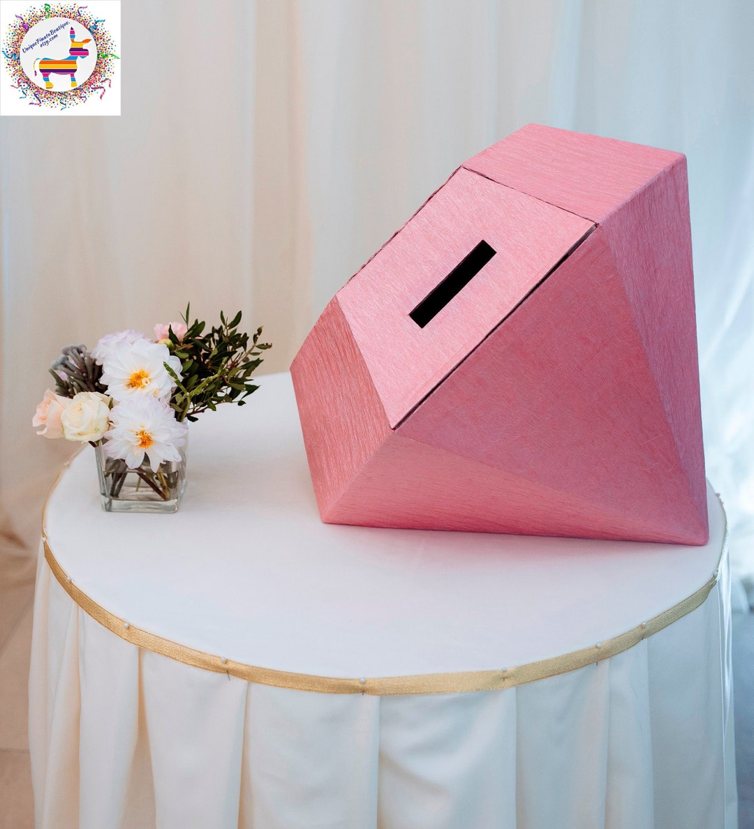 Pink Diamond Wedding Card Box: Mother-of-pearl Money Box - Etsy