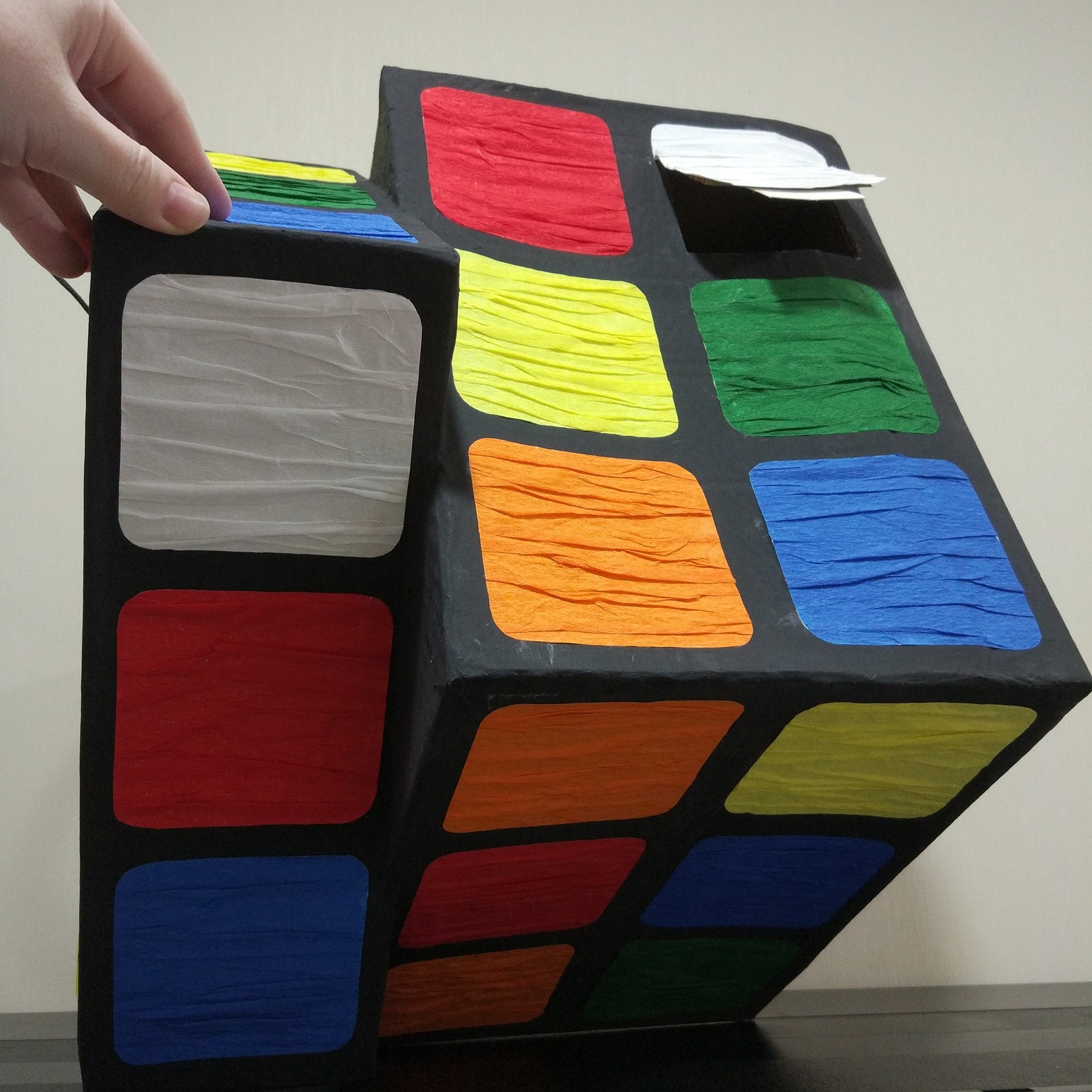 Rubiks cube pinata for boys party Cube pinata Childs party Etsy