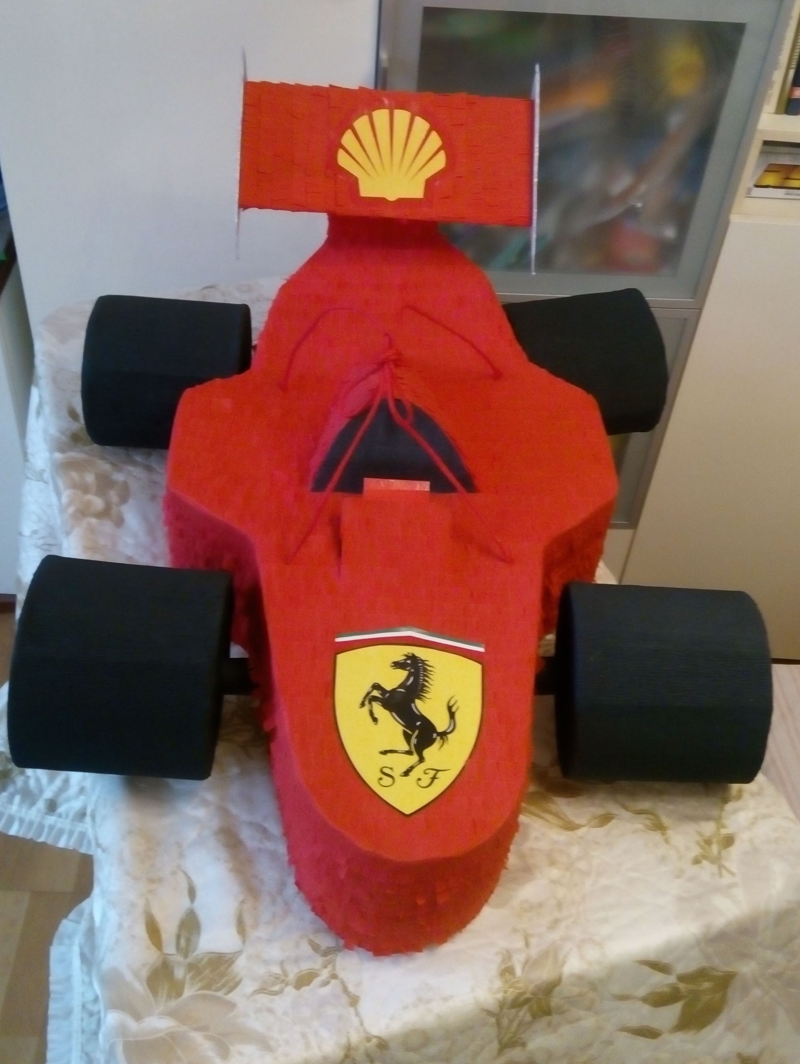 Race Car 3D pinata for boy Red car pinata Ferrari pinata Etsy