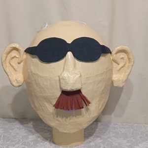 Persoon piata Man hoofd piata Mijlpaal verjaardagsfeestje decoratie Volwassen man verjaardagscadeau Carucatuur persoon piata