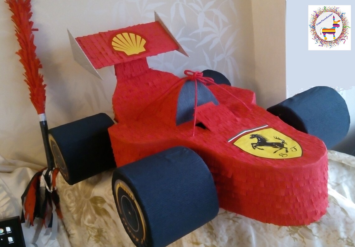 Race Car 3D pinata for boy Red car pinata Ferrari pinata Etsy