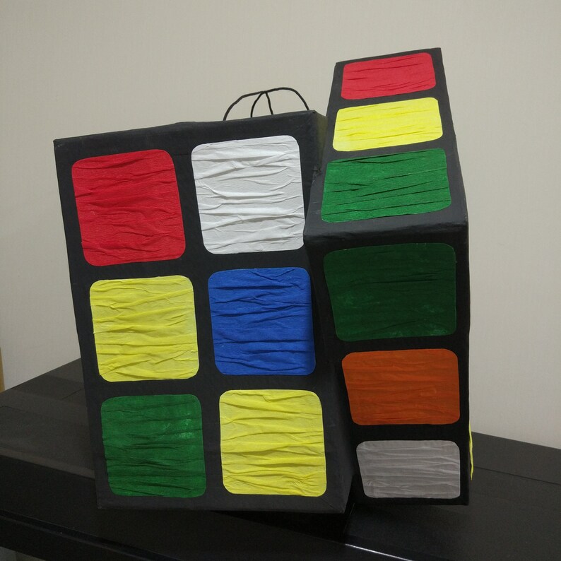 Rubiks cube pinata for boys party Rubiks cube kids party Etsy