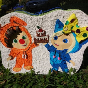 Baby 2D pinata for boy and girl Baby shower party decoration Childs party custom designer pinata 1 y.o boy pinata Kids pull string pinata