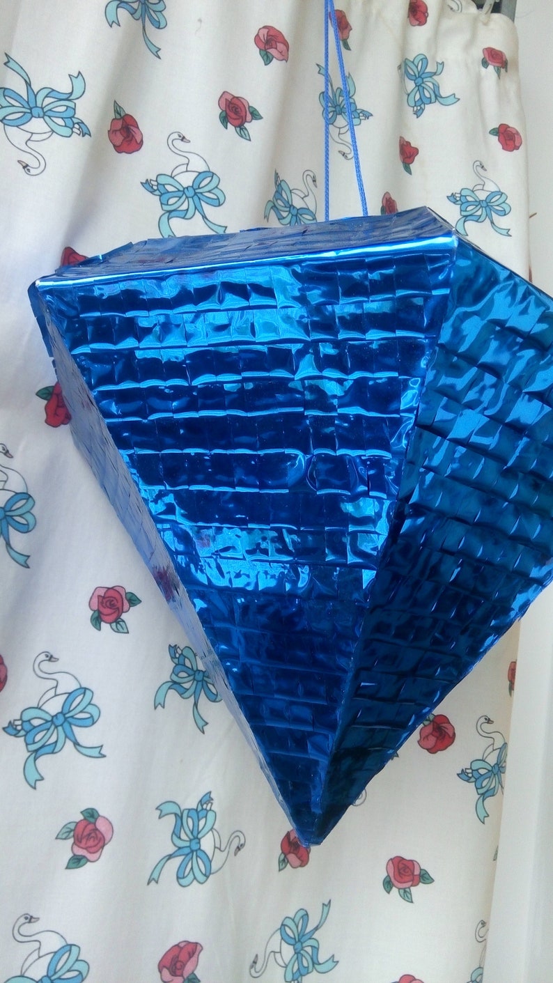 Designer pinata Engagement pinata Proposal pinata Metallic Foil diamond Blue diamond pinata Valentine\u2019s day pinata Milestone birthday
