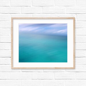 Ocean Abstract Blue Green Water Blur Photography Digital Print