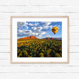 Sedona Arizona Desert Hot Air Balloon Photography Digital Print