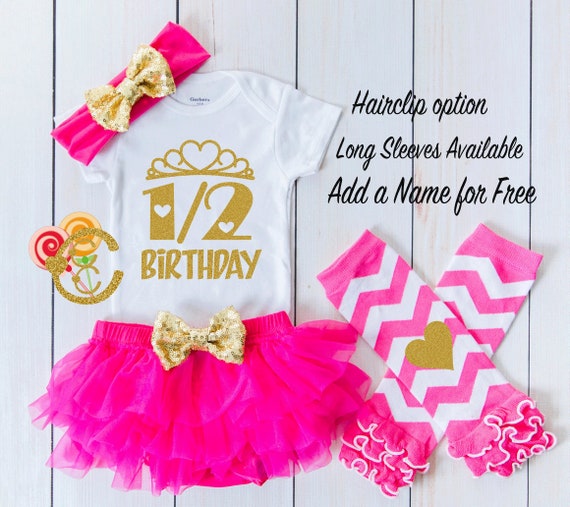 6 month birthday onesie