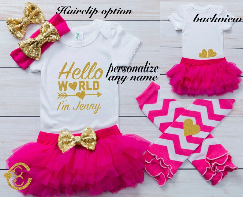 personalized newborn girl take home outfit