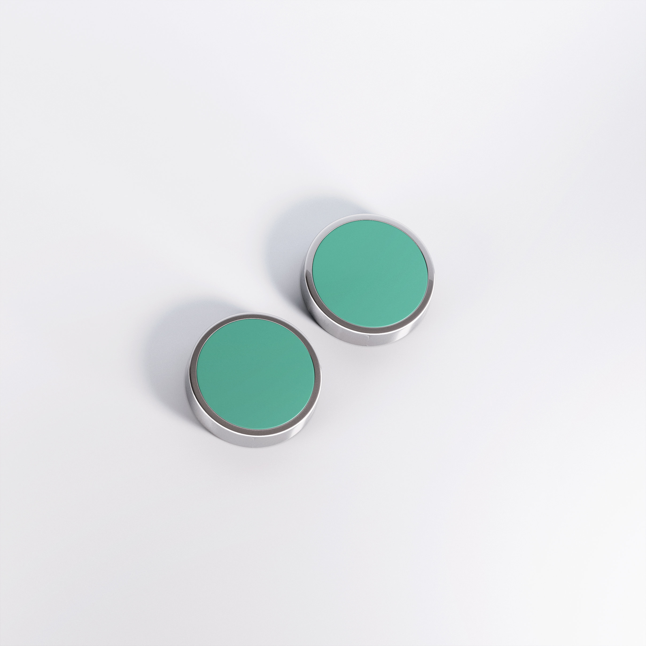 Titanium earrings, resin color earrings, stud earrings, stainless steel earrings, dot stud earrings