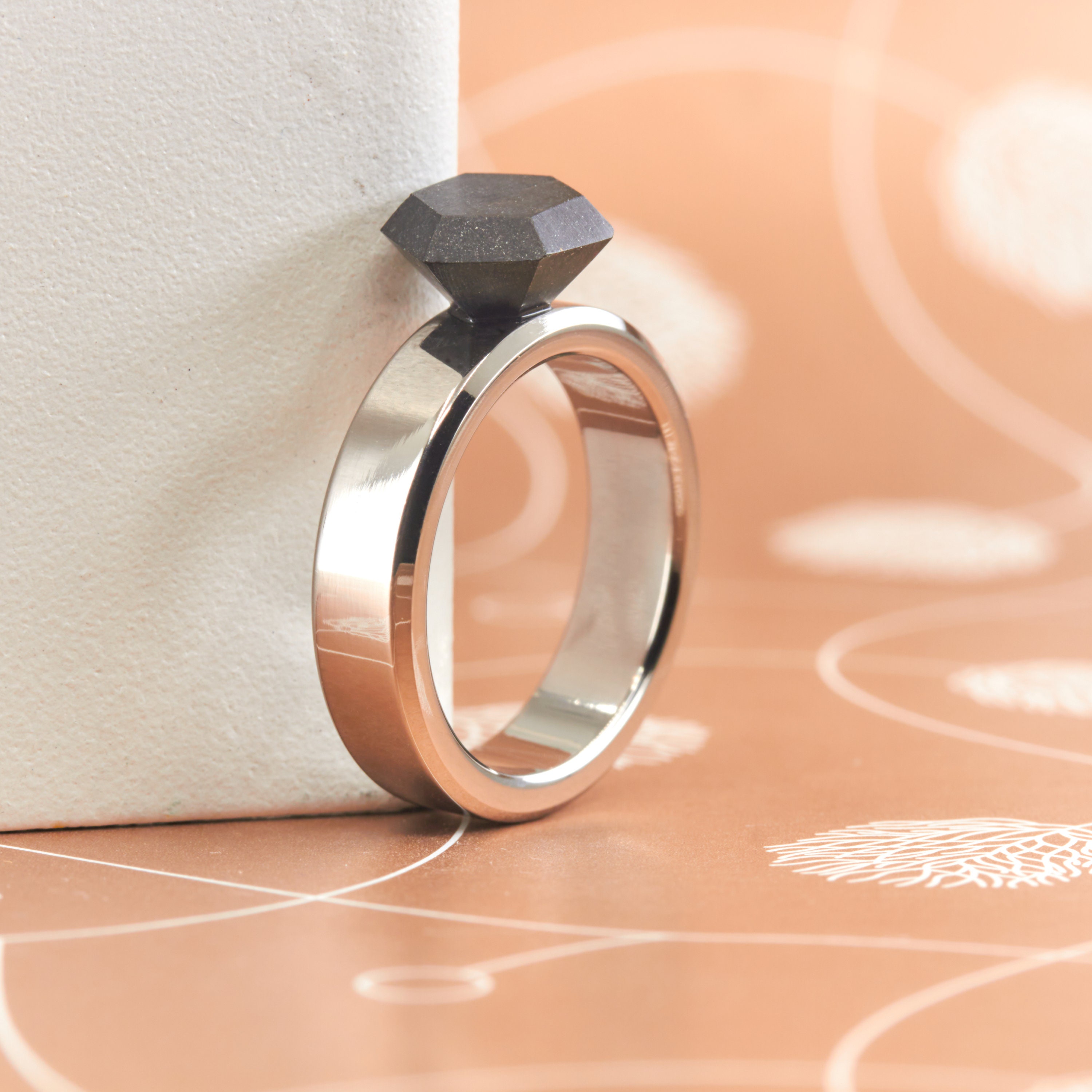 Graphite Ring - Etsy