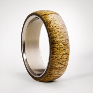 Wood and Titanium Ring, Ring for Men ULTRALIGHT, Mens Titanium Wedding Band, Mens Engagement Ring, Natural Wooden Ring, Handmade Jewelry