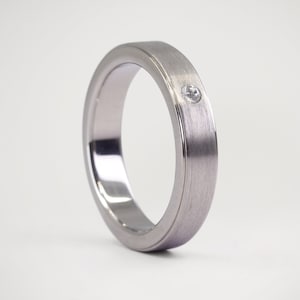 LEAD TIME 96 hs - Brushed Titanium Ring, Engagement Ring, Titanium Engagement Ring, Gift for her, Handmade Jewelry