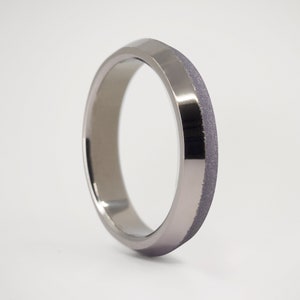 Brushed Titanium Wedding Bands. Flat Engagement Ring. Hypoallergenic ring. Very resistant and durable. For men or women. Wide or/and thin.