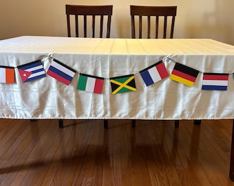 International Flag Garland for Table or Wall Decoration