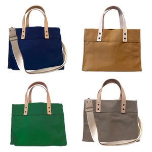 Small Canvas Tote Bag with Adjustable Strap