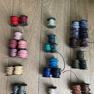 Assorted round leather cord - 2mm round