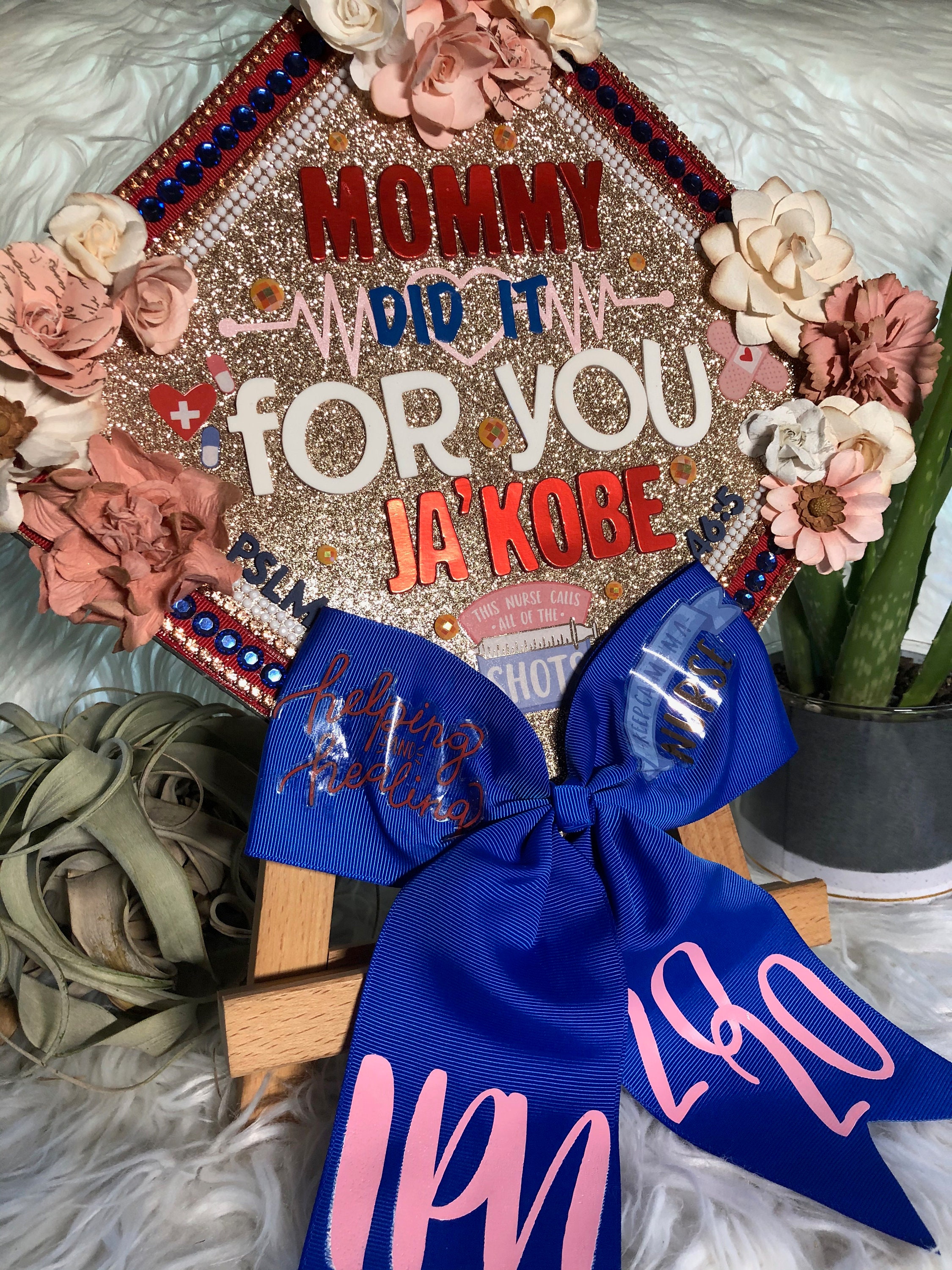 personalized-graduation-cap-topper-grad-cap-with-flowers-etsy