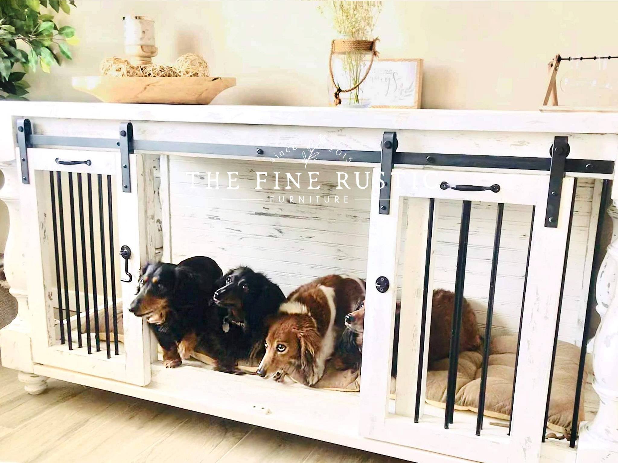BEST Easy Lock Custom Double Dog kennel Furniture