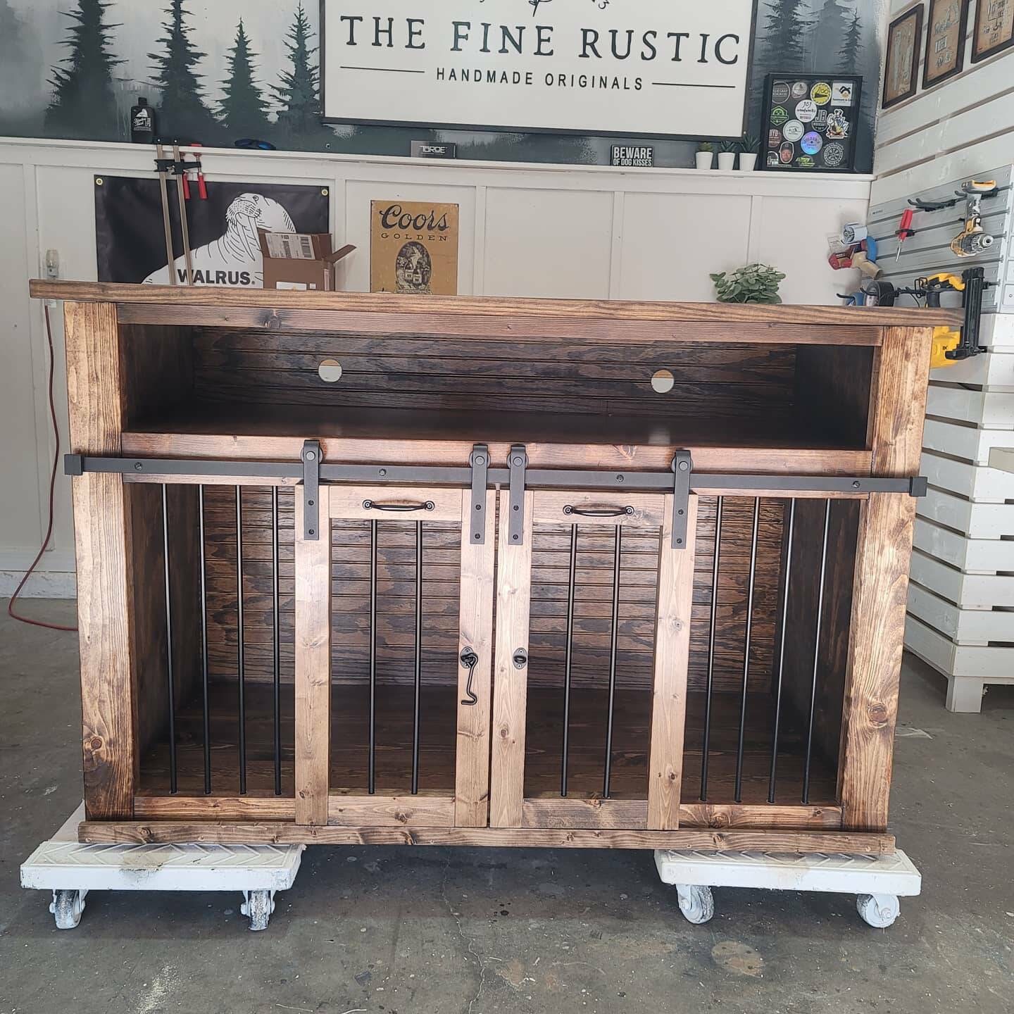 dog crate entertainment center