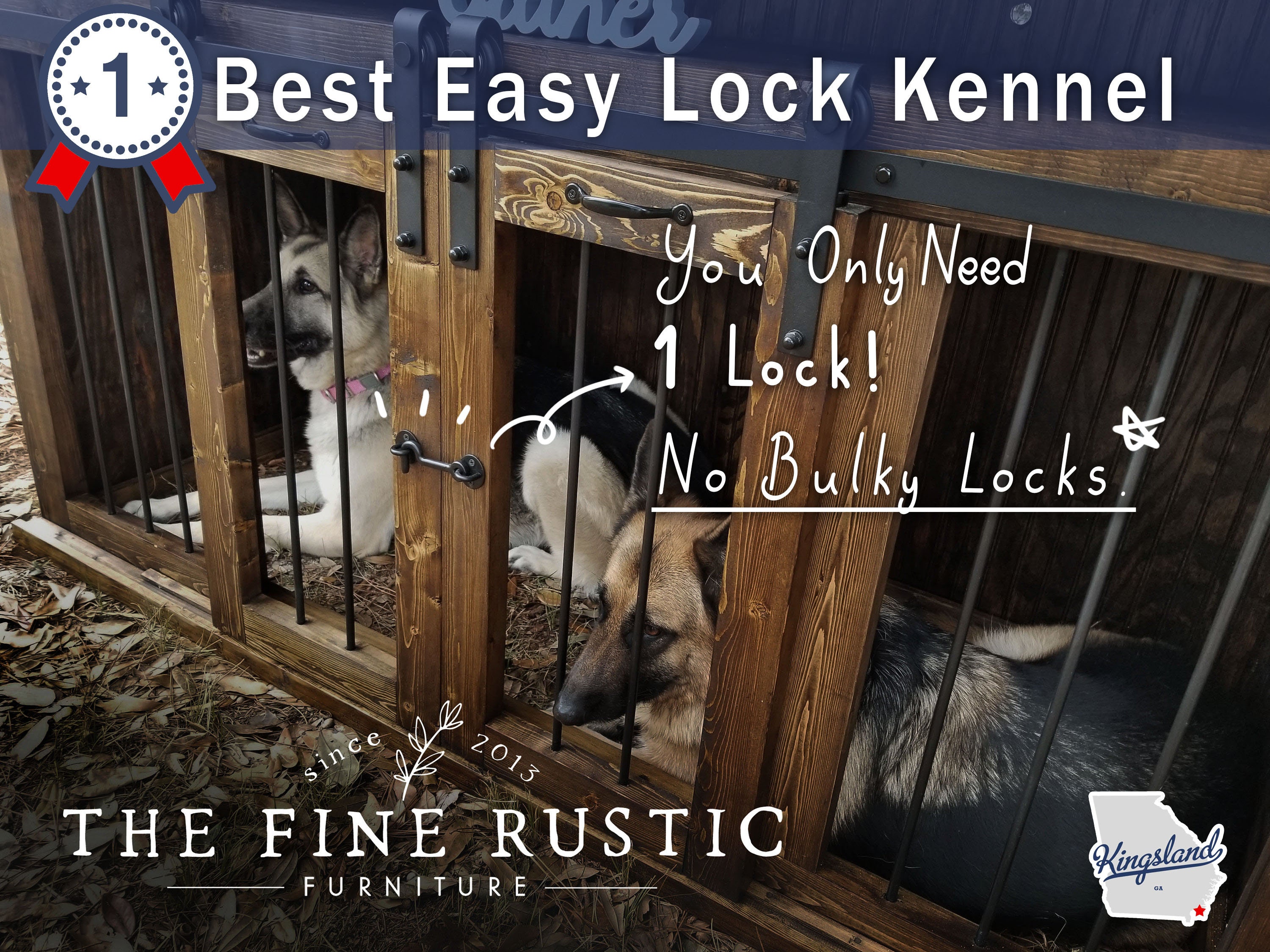BEST Easy Lock Kennel. Custom Large Double Dog kennel/Double Etsy