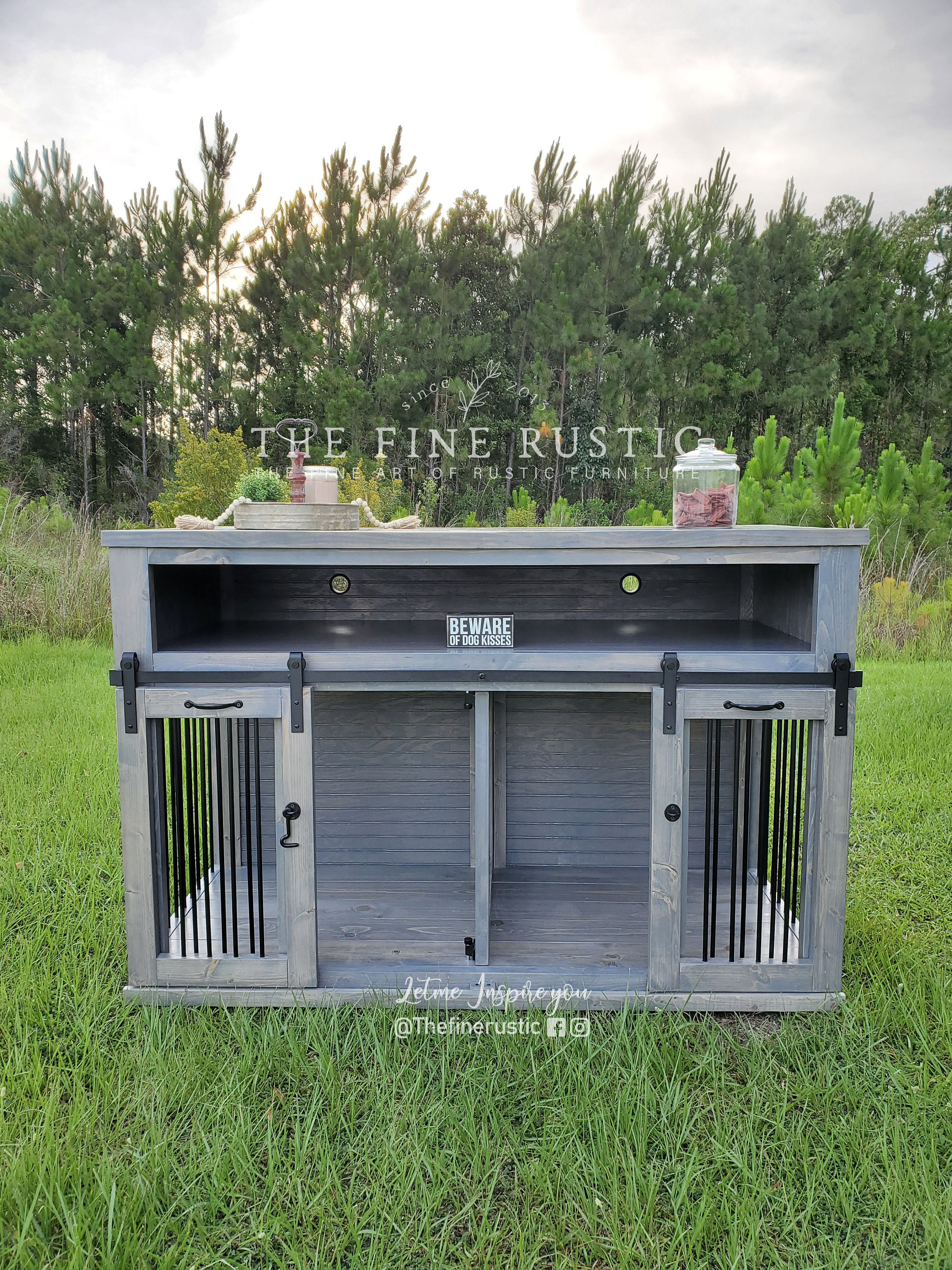 BEST Easy Lock Kennel / Removable Divider Custom Large Double Etsy