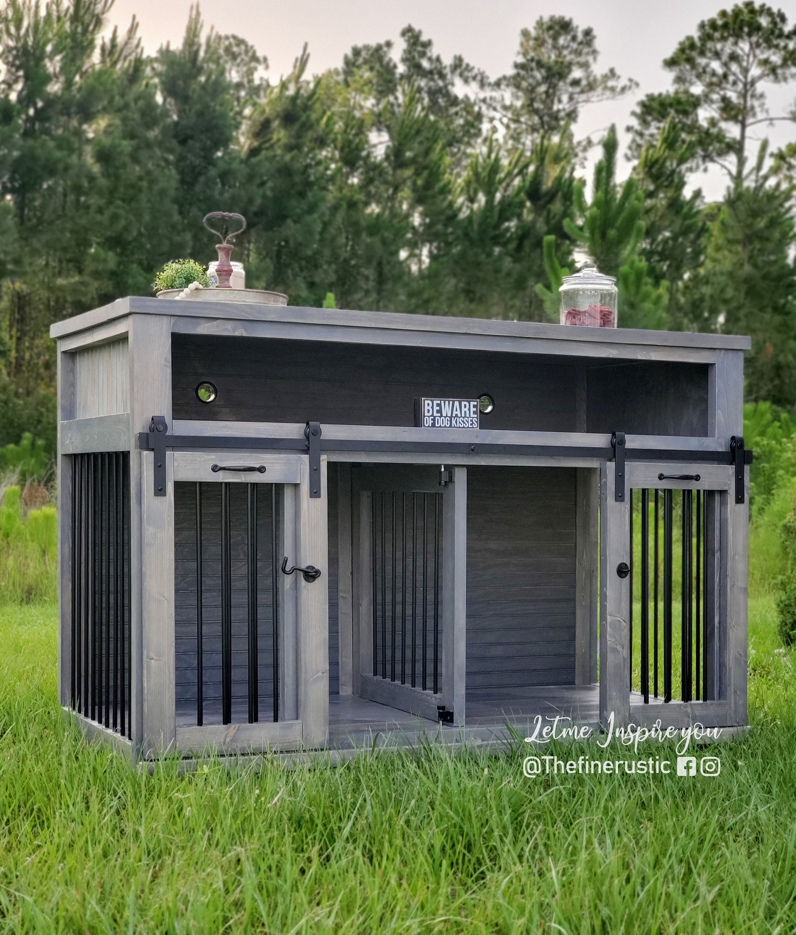 BEST Easy Lock Kennel. Custom Large Double Dog kennel/Double Etsy