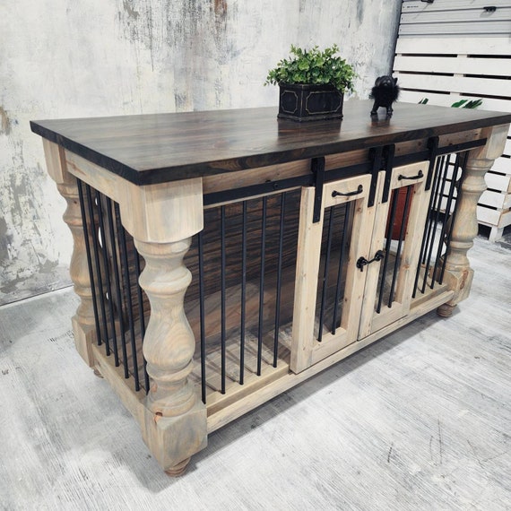 Best Easy Lock Kennel Custom Large Double Dog Kennel Double Etsy Uk