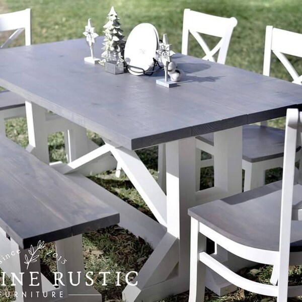 Farmhouse Table and Chairs Etsy