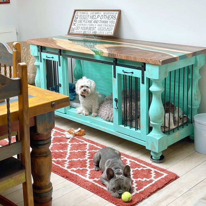 BEST Easy Lock Kennel Kustom Dog Crate_epoxy Resin Tabletop_ Etsy